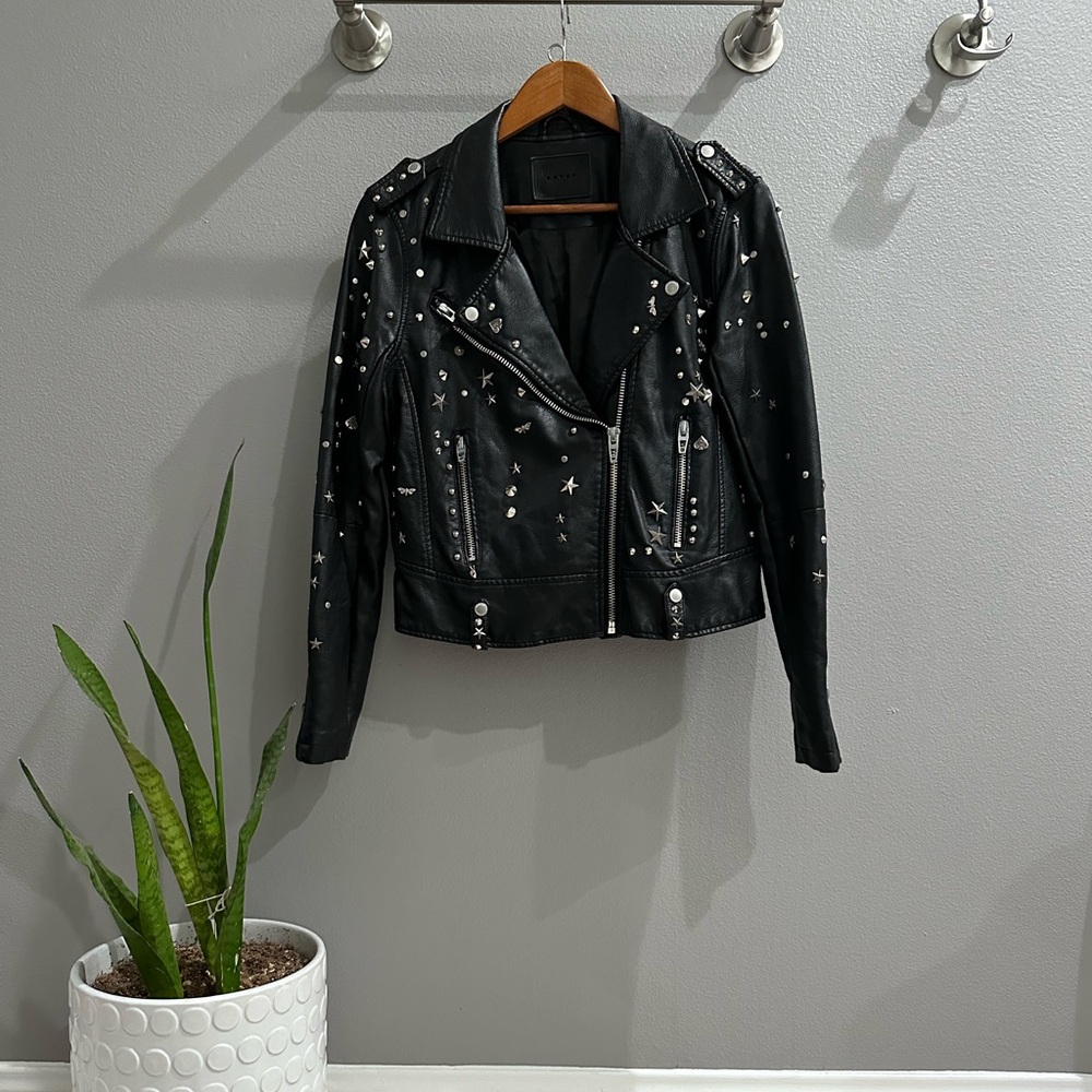 Blank NYC Black Studded Leather Jacket
